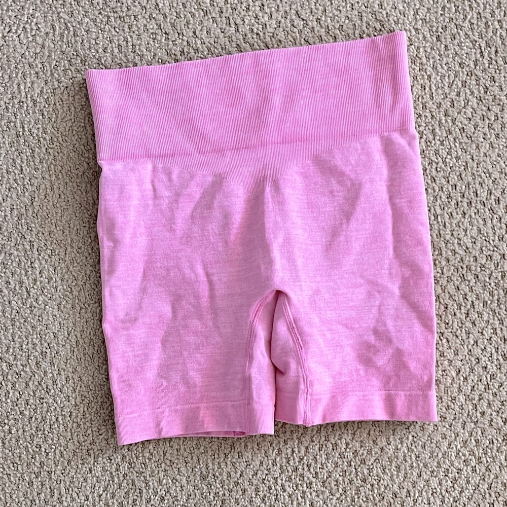 Pink athletic biker shorts